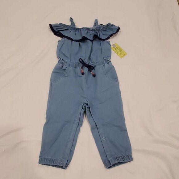 Genuine Kids Toddler Girls' denim Romper bleu - Picture 4 of 6